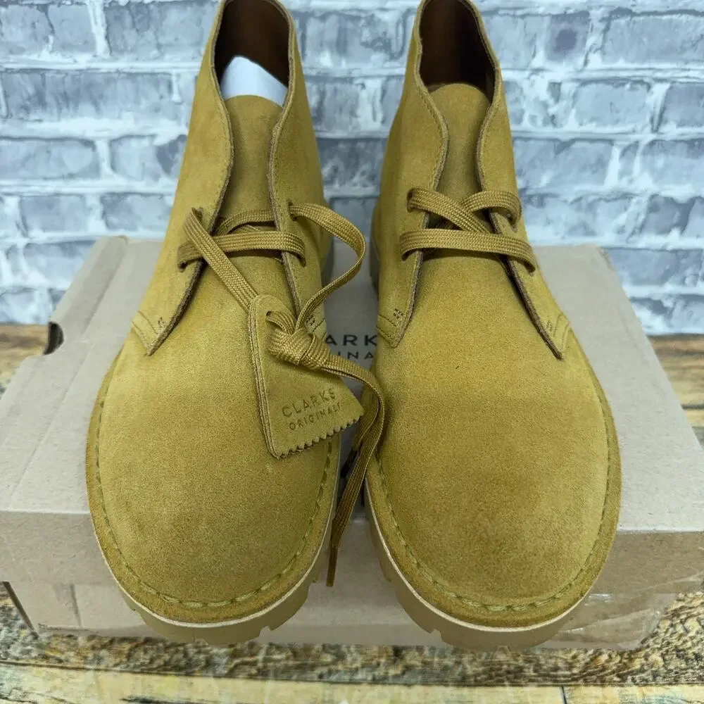 Clarks Desert Rock Oakmoss Suede Boots 62703 Mens Size 8 M New Rare